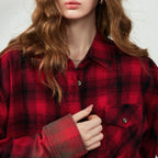 Plaid Relaxed Button-Up Shirt