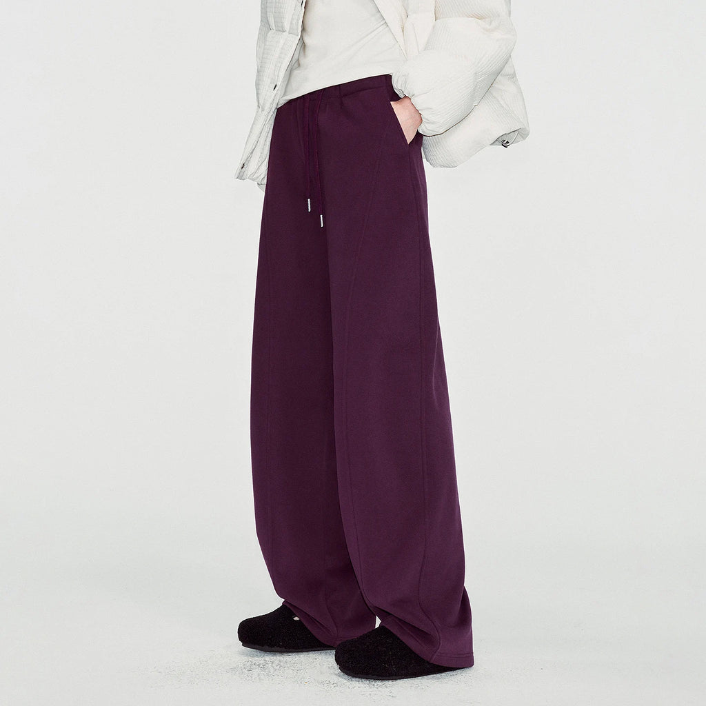Seam-Detail Wide-Leg Sweatpants