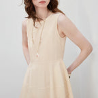 Gathered Sleeveless Midi Dress