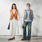 Floral Tie-Front Knit Vest