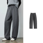 Elastic-Waist Curved-Leg Pants