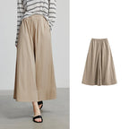 Elastic-Waist Cropped Wide-Leg Pants