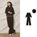 Contrast-Trim Sweatshirt and Pants Set
