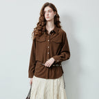Flap-Pocket Button-Up Shirt Jacket