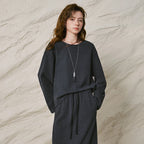 Sweatshirt and Midi Skirt Set