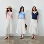 Tiered Ruffle Midi Skirt