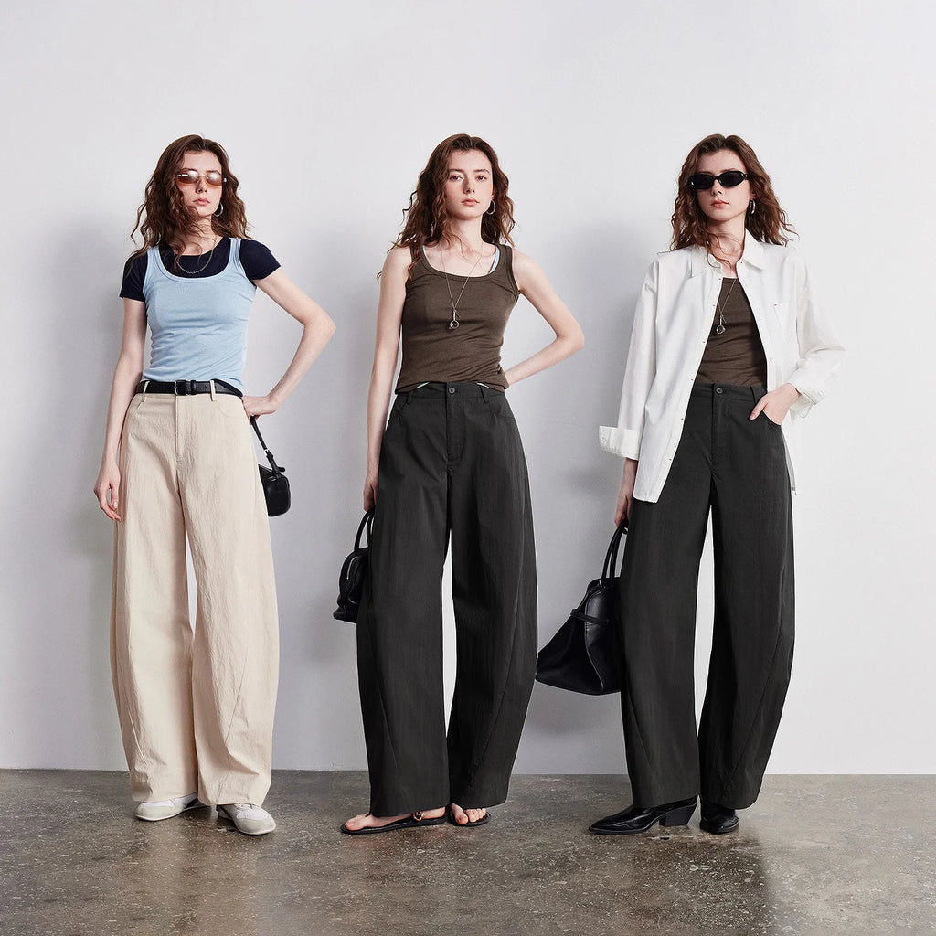Pleated Wide-Leg Pants