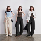Pleated Wide-Leg Pants