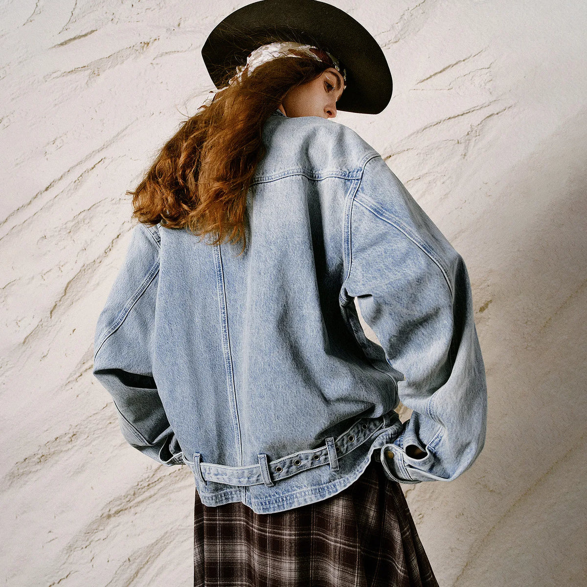 Relaxed Collared Denim Jacket