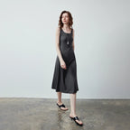 Sleeveless A-Line Midi Dress
