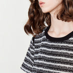 Striped Short-Sleeve Knit Top