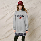 Half-Zip Plaid-Hem Sweatshirt Dress