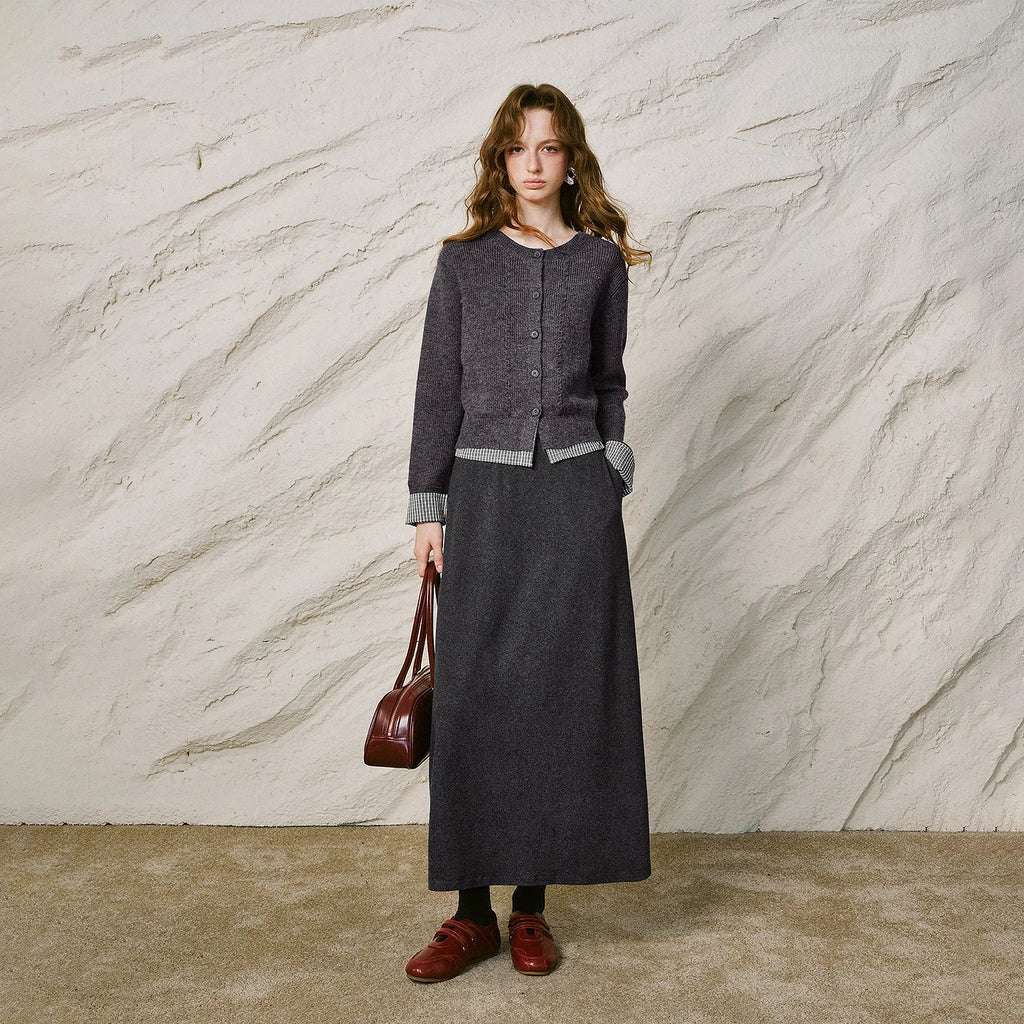 A-Line Midi Skirt