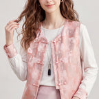 Textured Vest and Blouse Set
