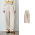 Elastic-Waist Curved-Leg Pants