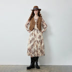 Printed Tiered Midi Dress