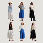 Pleated Wide-Leg Culottes