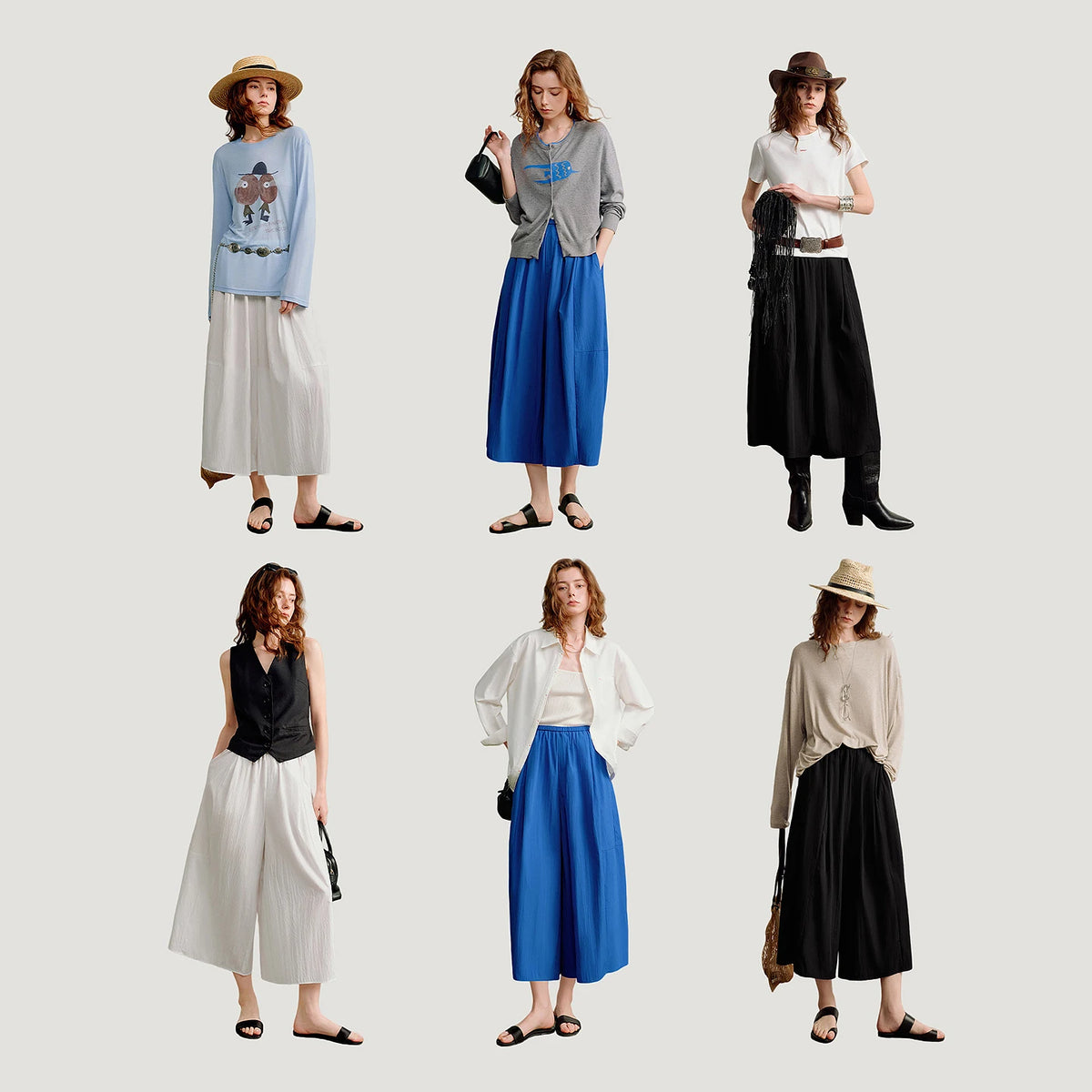 Pleated Wide-Leg Culottes