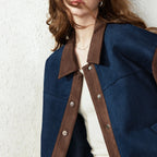 Contrast-Sleeve Varsity Jacket