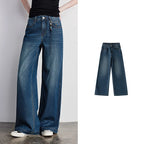 Washed Wide-Leg Jeans