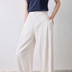 Pleated Wide-Leg Pants