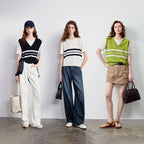 Layered-Look Striped Knit Tee