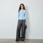 Pleated Wide-Leg Pants