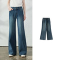 Flared Dark-Wash Jeans
