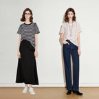 Striped Short-Sleeve Knit Top