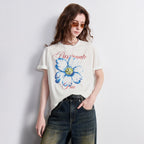 Flower Graphic Crewneck Tee