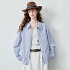 Striped Relaxed Button-Up Shirt