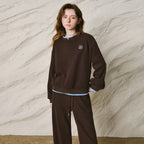 Contrast-Trim Sweatshirt and Pants Set