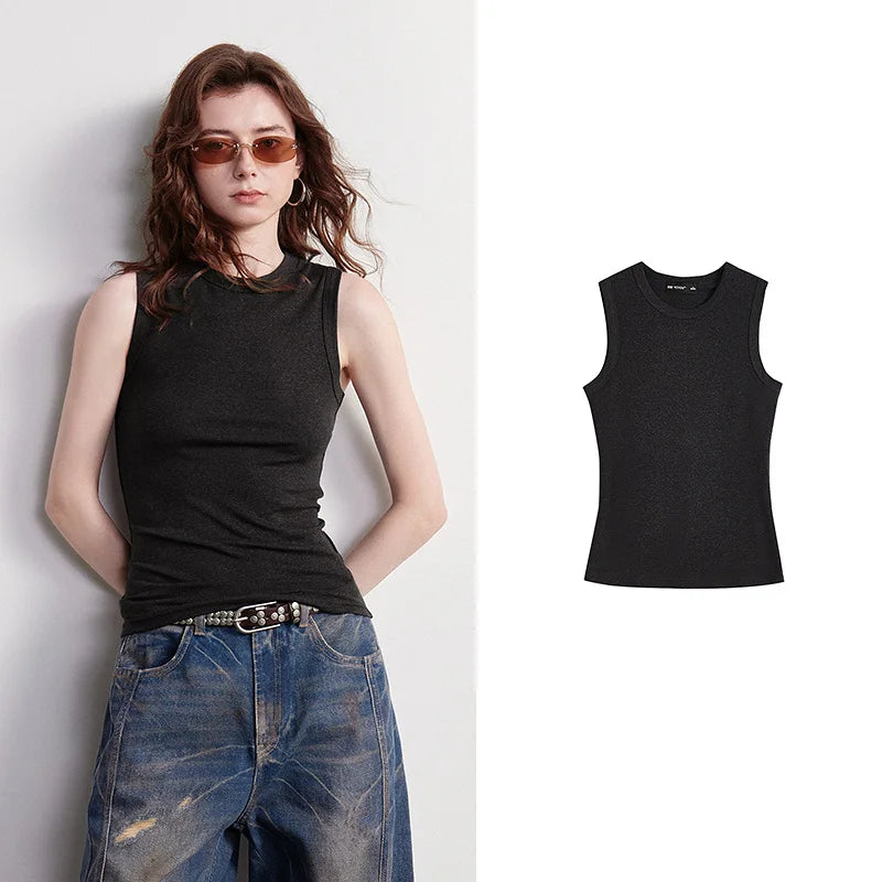 Fitted Crewneck Tank Top