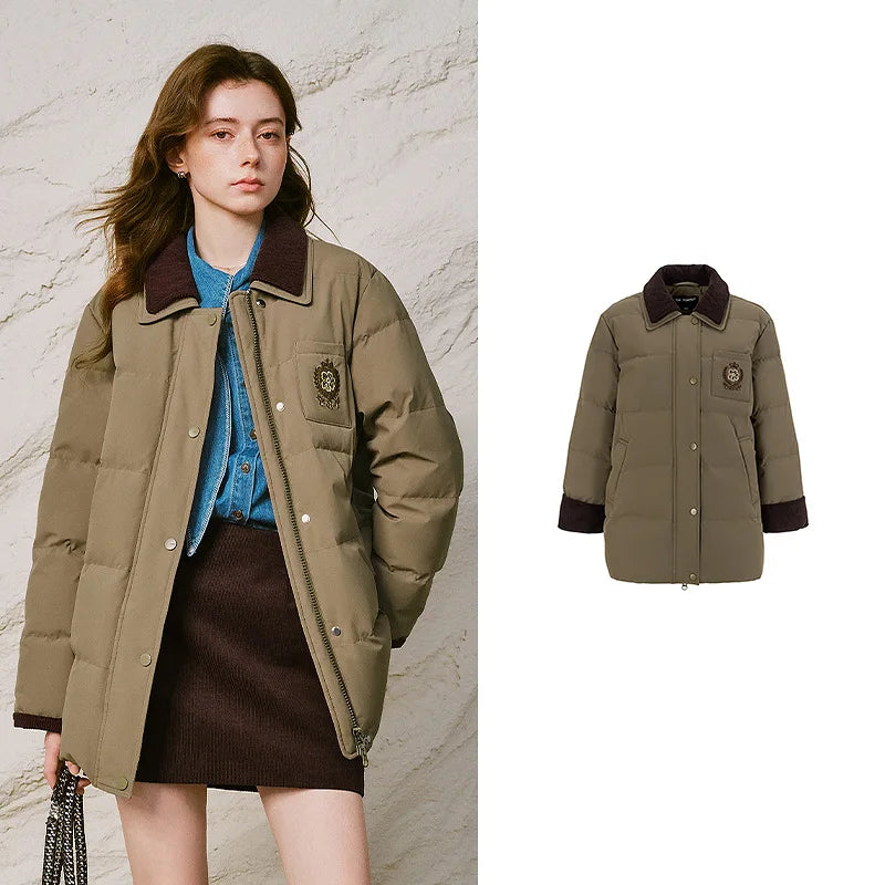Embroidered Patch-Pocket Jacket