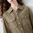 Tiered Utility Shirt Dress