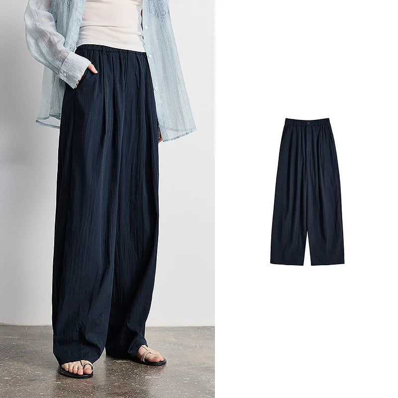 Drawstring Wide-Leg Pants