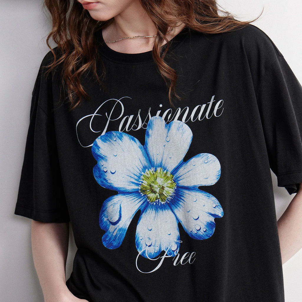Flower Graphic Crewneck Tee