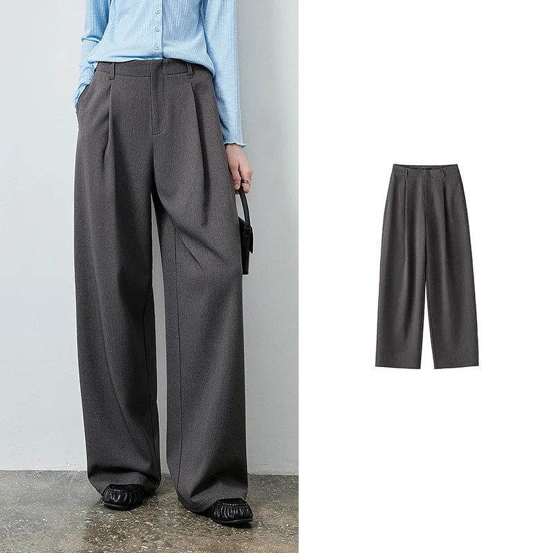 Pleated Wide-Leg Pants