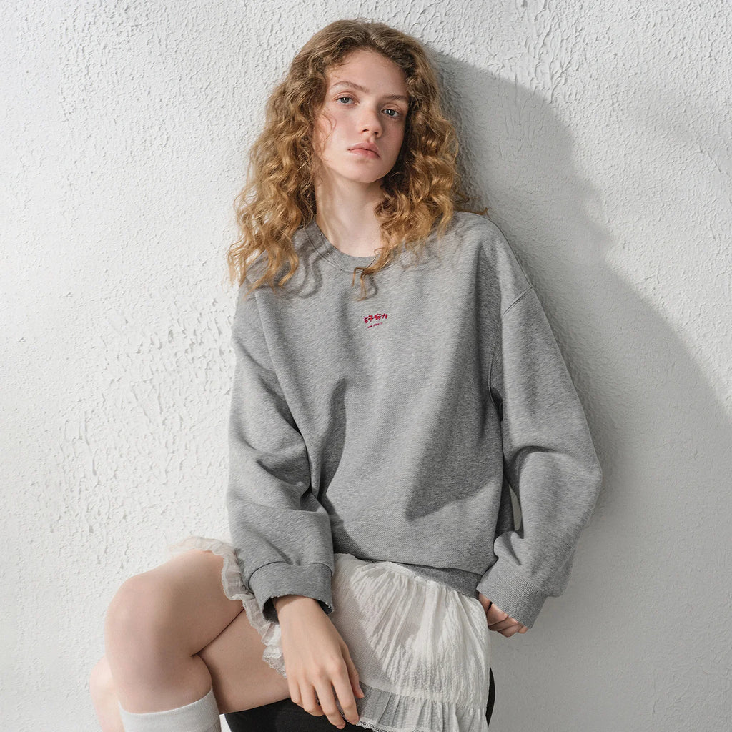 Minimal Graphic Crewneck Sweatshirt