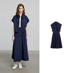 Pocket Shirt and Midi Skirt Set