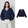 Layered-Look Hooded Sweatshirt