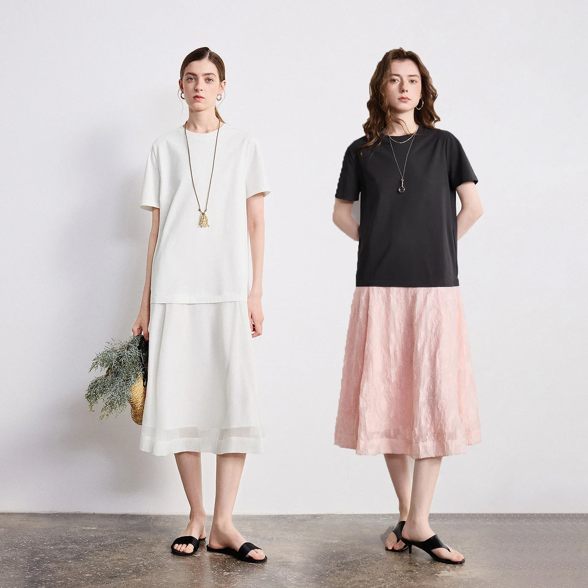 Short-Sleeve Colorblock Midi Dress