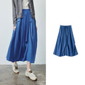 Gathered A-Line Midi Skirt