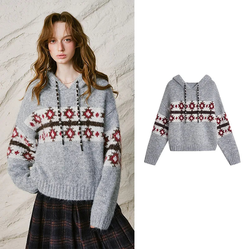 Fair Isle Zip-Neck Sweater