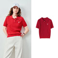 Cable-Knit Short-Sleeve Polo