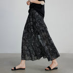 Floral Asymmetric-Hem Skirt