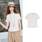 Fitted Short-Sleeve Crewneck Tee