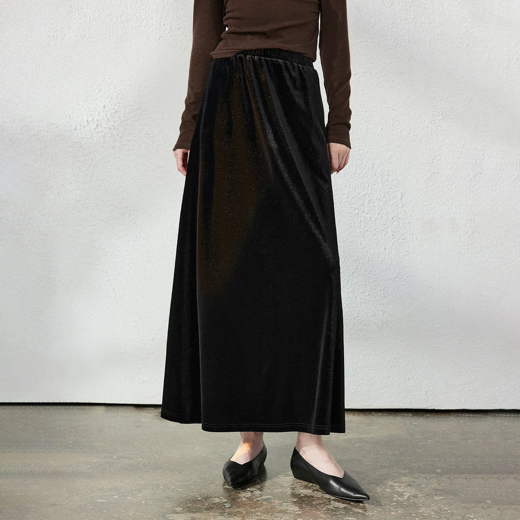 Side-Slit Long Skirt