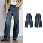 Seamed Wide-Leg Jeans