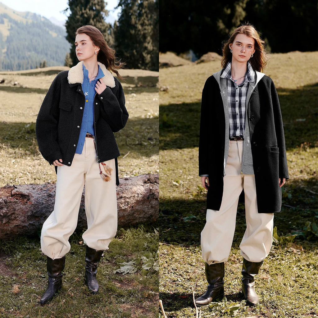 Seamed Balloon-Leg Pants